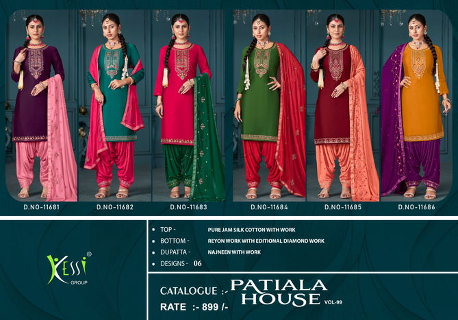 Patiala House Vol 99 By Kessi Heavy Cotton Silk Punjabi Dress Material Wholesale Shop In Surat